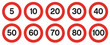 Verkehrszeichen Geschwindigkeit