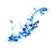 Fresh blue water splash vector