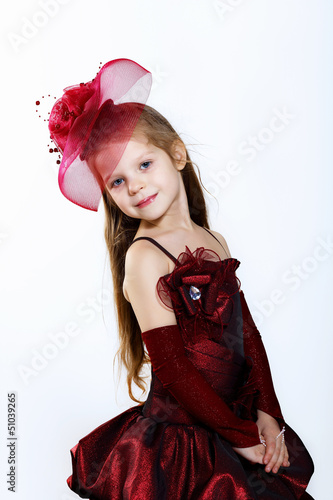 Photo: Little girl in beautiful dress Little girl in beautiful dress