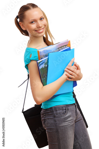 Photo: Happy student with books Happy student with books