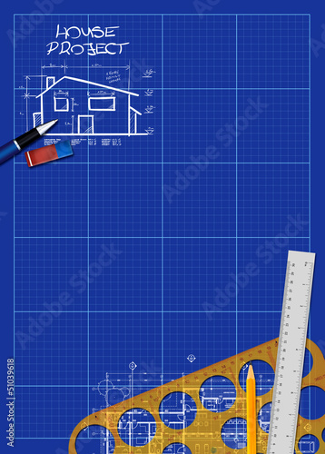 Illustration: House project background House project background