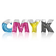 CMYK colored letters
