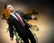 Businessman in anger
