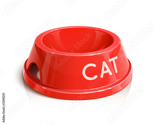 Vector: bowl for animal vector illustration isolated on white bowl for animal vector illustration isolated on white