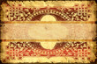 Vintage Label - Rote Ornamente
