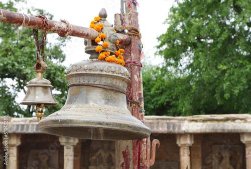 Photo: A large metallic bell in Chausat Yogini temple at Jabalpur A large metallic bell in Chausat Yogini temple at Jabalpur