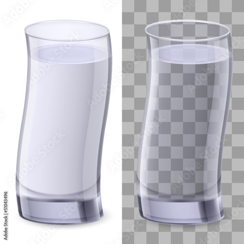 Vector: Glasses of water Glasses of water