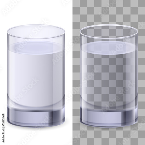 Vector: Glasses of water Glasses of water