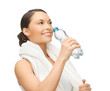 woman with bottle of water
