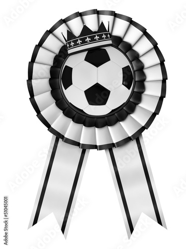 Illustration: Ribbon Award with a football symbol Ribbon Award with a football symbol