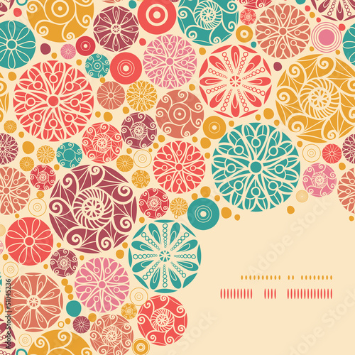 Vector: Vector abstract decorative circles corner pattern background Vector abstract decorative circles corner pattern background