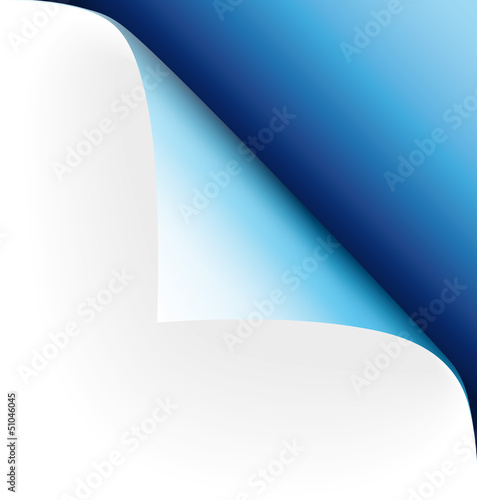 Vector: Papier Ecke blau oben rechts Papier Ecke blau oben rechts