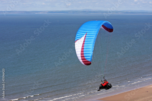 Photo: paraglider over Rhossili beach paraglider over Rhossili beach