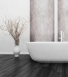 nterior of Luxurious White Design Bath Room