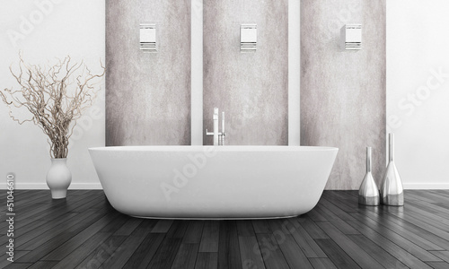 Illustration: nterior of Luxurious White Design Bath Room nterior of Luxurious White Design Bath Room