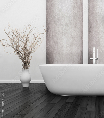 Illustration: nterior of Luxurious White Design Bath Room nterior of Luxurious White Design Bath Room