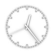 white clock