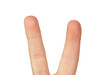 Photo: Fingers doing the symbol of victory Fingers doing the symbol of victory