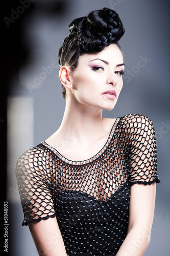 Photo: beautyshot of beautiful woman with pro makeup & hairstyle beautyshot of beautiful woman with pro makeup & hairstyle