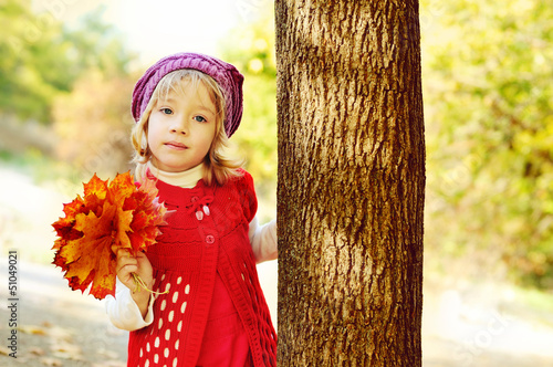 Photo: girl in fall girl in fall