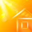 Small orange glass house