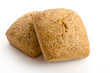 Zwei eckige Roggenbrötchen