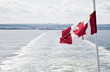 Boat leaving the Canadian coast