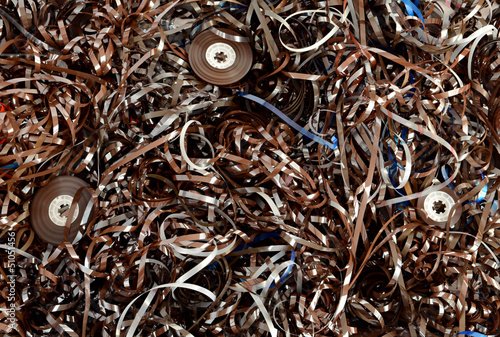 Photo: Magnetic tape background Magnetic tape background