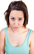 Traurige junge Frau