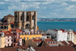 Foto: Sé de Lisboa vista do elevador Santa Justa Sé de Lisboa vista do elevador Santa Justa