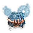 Zahnräder als Symbol für Teamwork