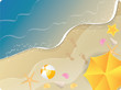 Vector: Ocean beach banner Ocean beach banner
