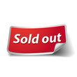 Sold out vector label