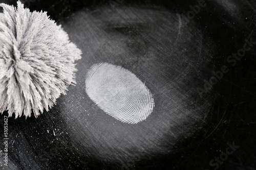 Photo: Taking fingerprints isolated on black Taking fingerprints isolated on black