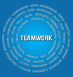 Vector: Teamwork concept in circles Teamwork concept in circles