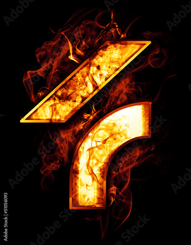 Illustration: four, illustration of number with chrome effects and red fire o four, illustration of number with chrome effects and red fire o