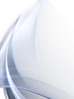 Elegant blue waves on white background
