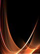 Awesome abstract gold waves on black background