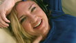 Woman listening to music with headphones