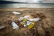 Rubbish on the shores of an ocean