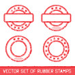 Set of rubber stamps