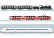 Vector: drei Eisenbahnen drei Eisenbahnen