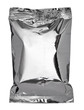 silver aluminum bag package food template