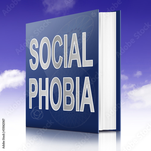 Illustration: Social Phobia concept. Social Phobia concept.