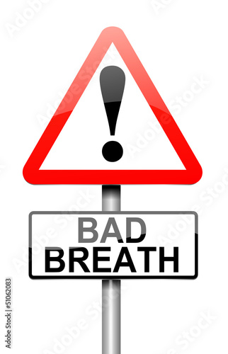 Illustration: Bad breath concept. Bad breath concept.