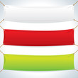 Illustration of Textile Banners. Vector Template