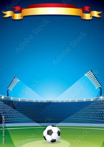 Vector: Soccer Stadium Background. Vector Design Template Soccer Stadium Background. Vector Design Template