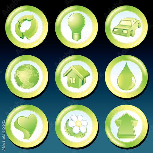 Vector: Vector Green Eco Icons Vector Green Eco Icons
