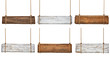 wooden sign background message rope hanging