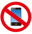 no smartphone sign Vector